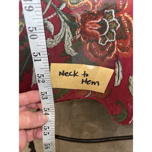 Kate & Lily Boho Tiered Maxi Dress Floral Stretch Flowy Long Sleeve Size 6 EUC - Picture 5 of 13